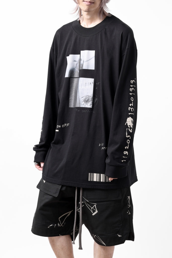 A.F ARTEFACT THICK-COLLAR BASIC L/S T-SHIRT / TYPE B PRINT 