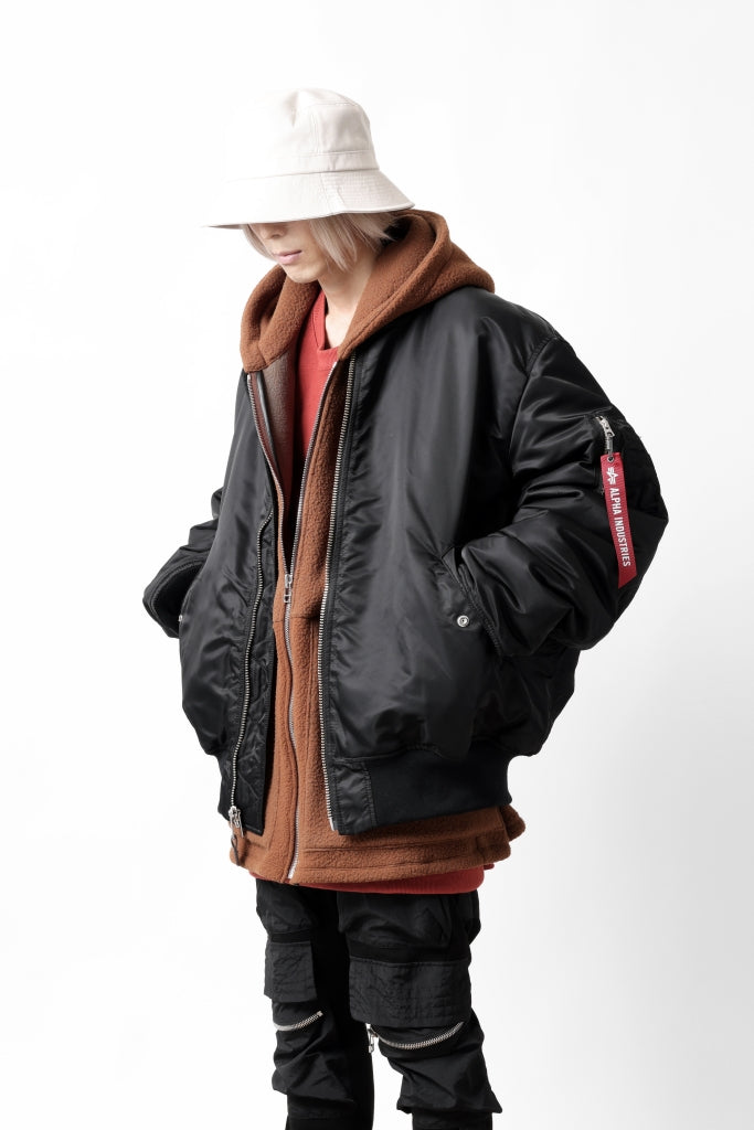 mastermind WORLD x ALPHA INDUSTRIES RIVERSIBLE MA-1 JACKET - CRAZY PANELED