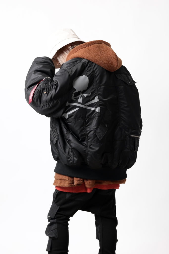 mastermind WORLD x ALPHA INDUSTRIES RIVERSIBLE MA-1 JACKET - CRAZY PANELED