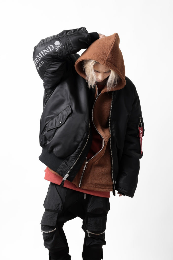 mastermind WORLD x ALPHA INDUSTRIES RIVERSIBLE MA-1 JACKET - CRAZY PANELED