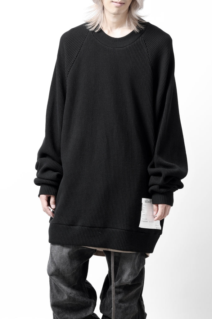 A.F ARTEFACT OVER SIZED DOLMAN LONG PULL OVER / WAFFLE COTTON JERSEY