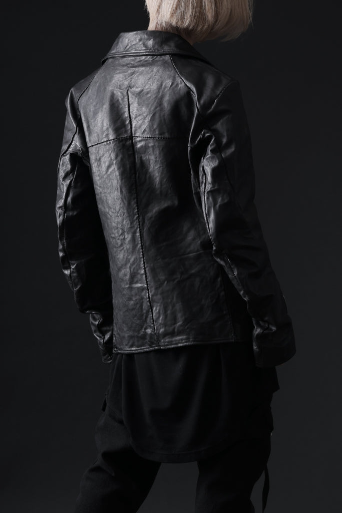 incarnation exclusive SOFT-FINISHED HORSE LEATHER DOUBLE BREAST MOTO JACKET MB-2 / OBJECT DYED