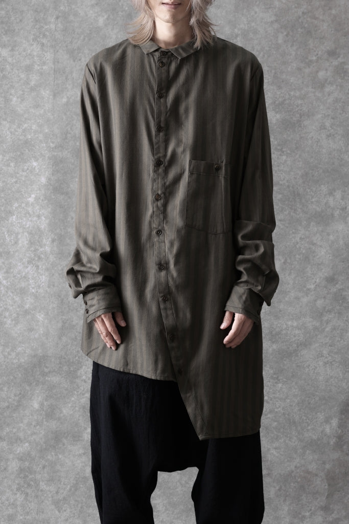 Aleksandr Manamis Asymmetric Striped Shirt