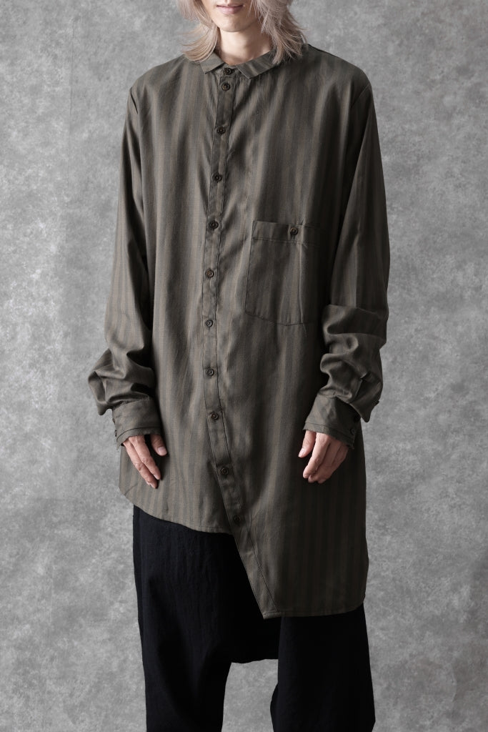 Aleksandr Manamis Asymmetric Striped Shirt