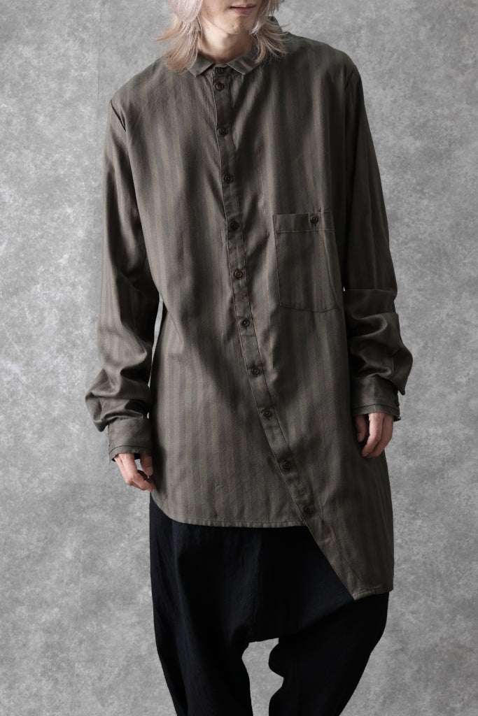 Aleksandr Manamis Asymmetric Striped Shirt