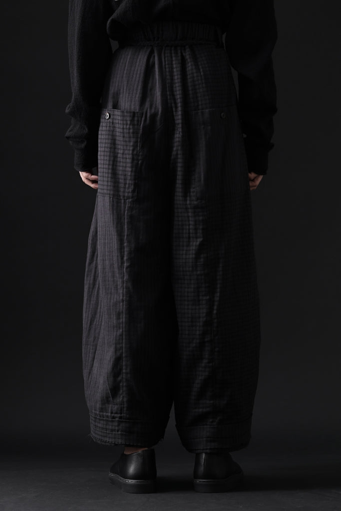 [ Pants ] Aleksandr Manamis Wide Pant with Rope Code / CHECK & STRIPE Price / ￥91,300 - (in tax) Foreign Price / ≒ $672.00 €669,95 Size / 3 (*Wearing;3) Color / Black Material / Cotton