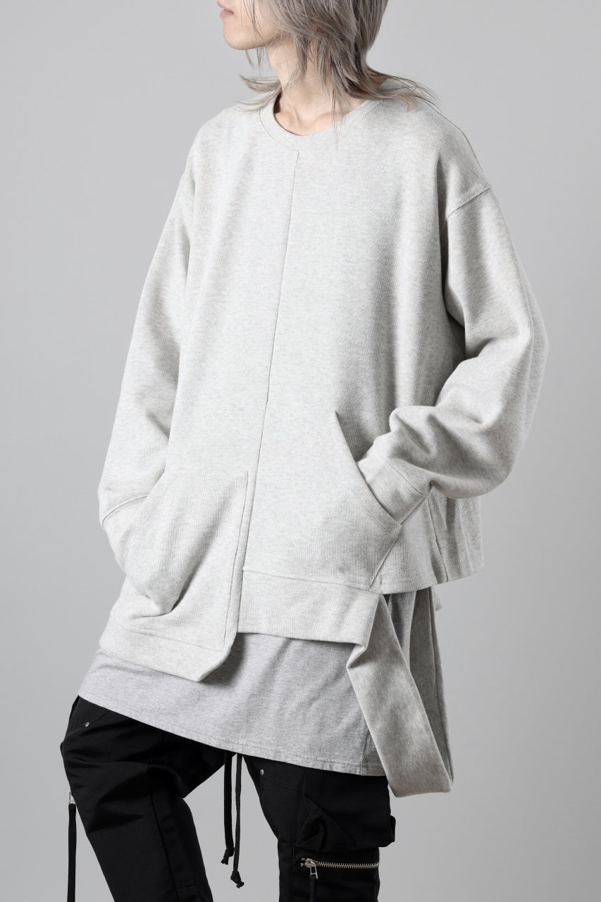 A.F ARTEFACT ASYMMETRY LOOP HEM TOP / COPE KNIT JERSEY