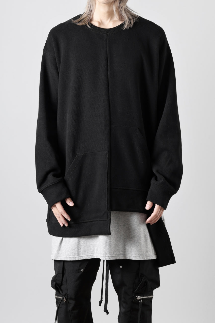 A.F ARTEFACT ASYMMETRY LOOP HEM TOP / COPE KNIT JERSEY