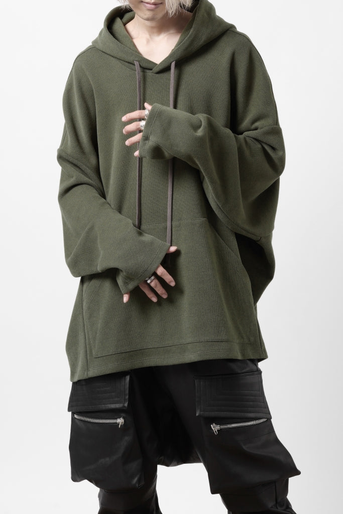 A.F ARTEFACT DOLMAN HOODIE PULLOVER / COPE KNIT JERSEY