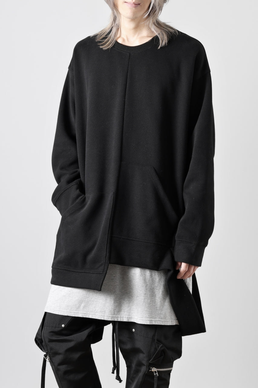 A.F ARTEFACT ASYMMETRY LOOP HEM TOP / COPE KNIT JERSEY