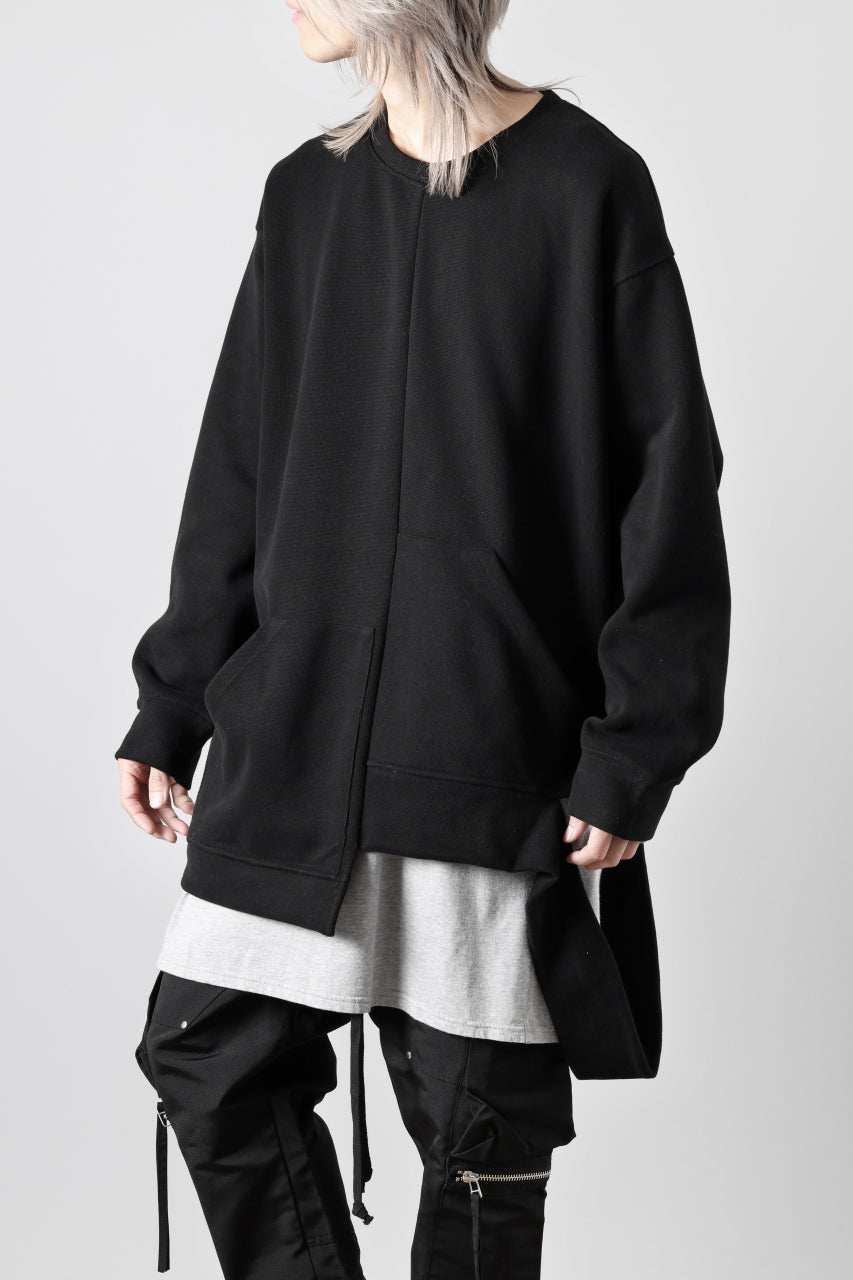 A.F ARTEFACT ASYMMETRY LOOP HEM TOP / COPE KNIT JERSEY