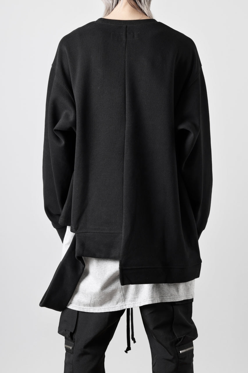 A.F ARTEFACT ASYMMETRY LOOP HEM TOP / COPE KNIT JERSEY