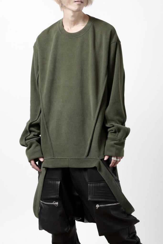 A.F ARTEFACT IRREGULAR HEM PULLOVER / COPE KNIT JERSEY