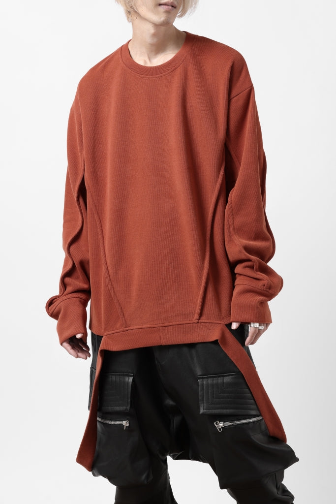 A.F ARTEFACT IRREGULAR HEM PULLOVER / COPE KNIT JERSEY