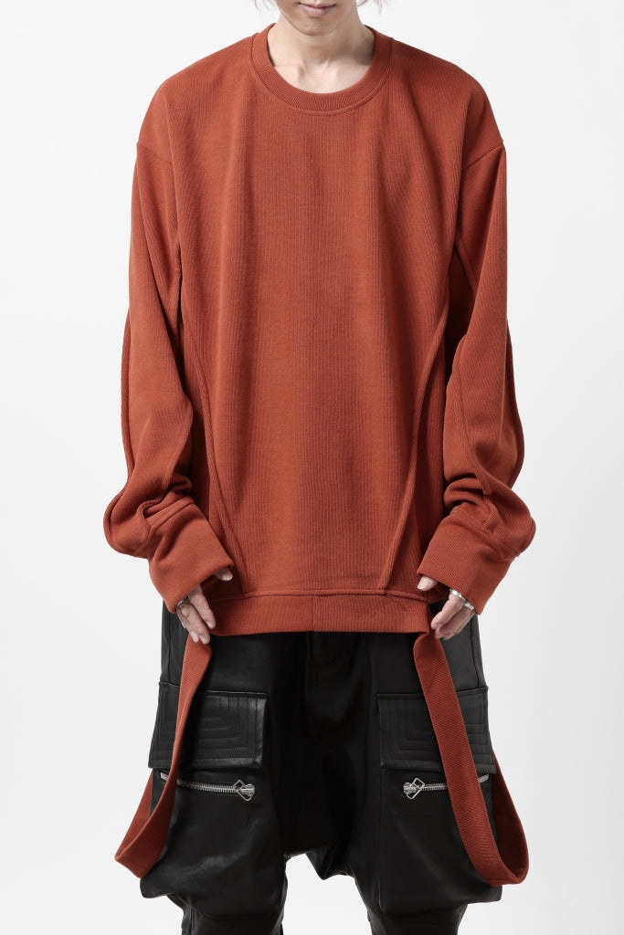 A.F ARTEFACT IRREGULAR HEM PULLOVER / COPE KNIT JERSEY