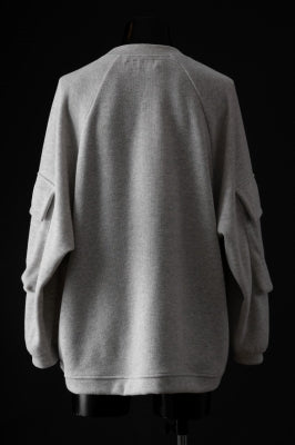 A.F ARTEFACT FLAP POCKET RAGLAN TOP / COPE KNIT JERSEY