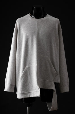 A.F ARTEFACT ASYMMETRY LOOP HEM TOP / COPE KNIT JERSEY