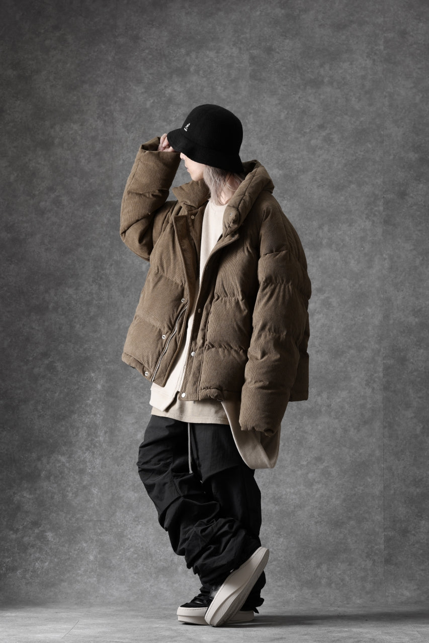 A.F ARTEFACT HIGH NECK DOWN JACKET / CORDUROY