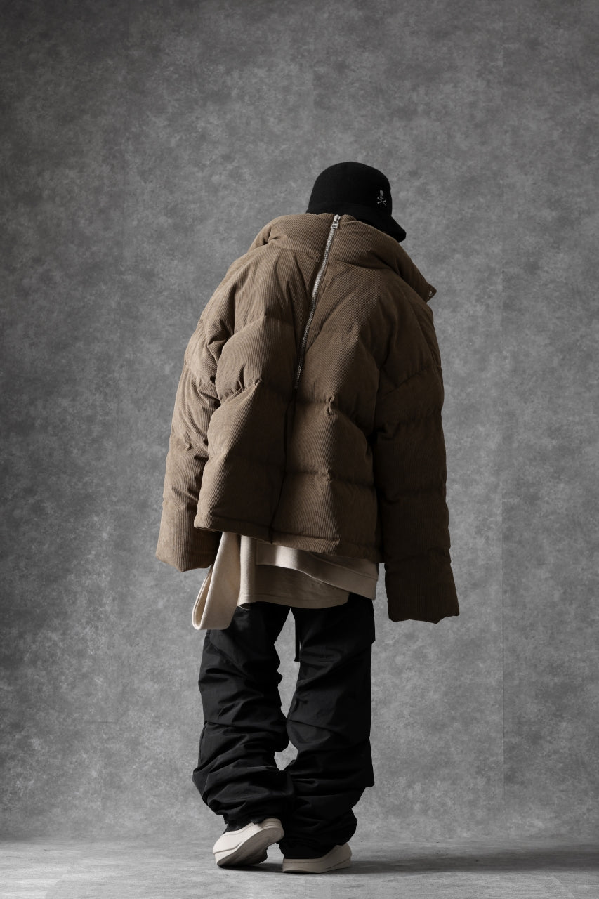 A.F ARTEFACT HIGH NECK DOWN JACKET / CORDUROY