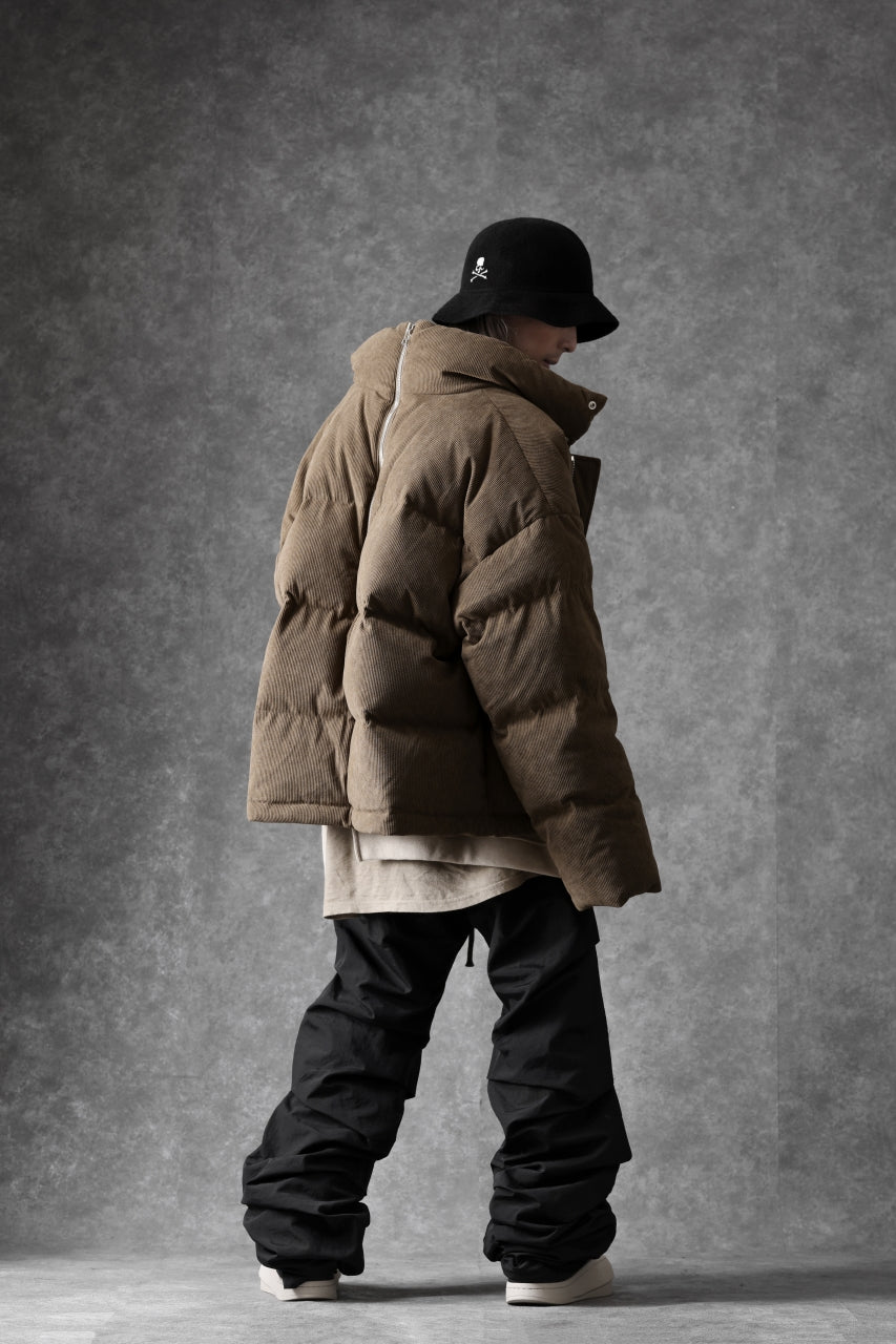 A.F ARTEFACT HIGH NECK DOWN JACKET / CORDUROY