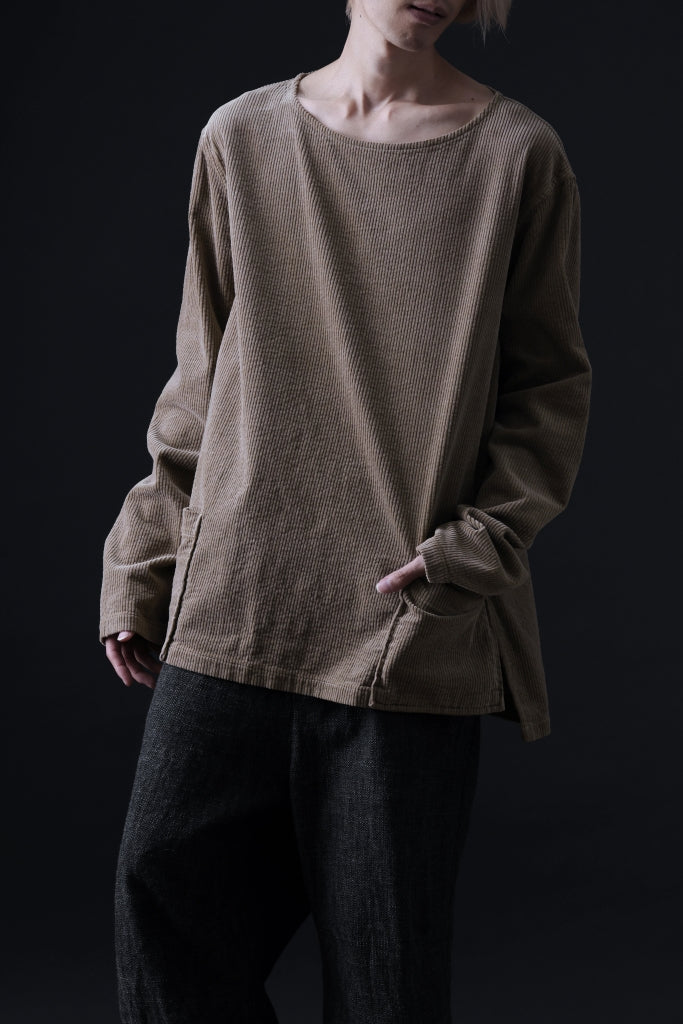 ISAMU KATAYAMA BACKLASH GARENT-DYED PULLOVER / 7W STRETCH CORDUROY