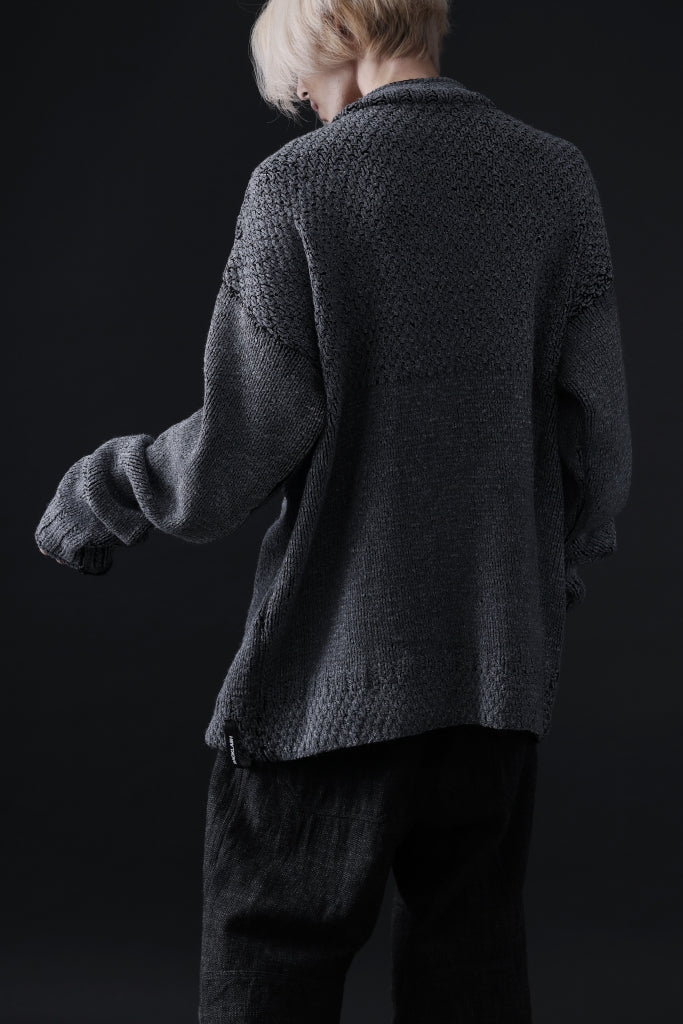 ISAMU KATAYAMA BACKLASH LOOSEY KNIT PULLOVER / PIGMENT PRINTED