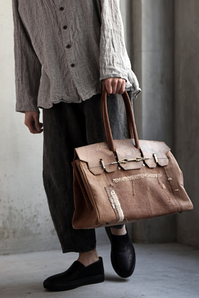 ierib exclusive Bark Bag #40 / Vintage JP SAKABUKURO Fabric + Marble Cordovan