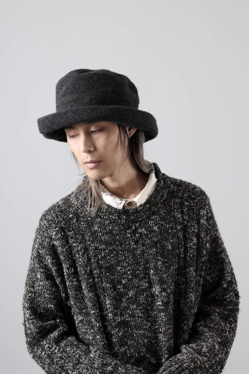 [ Hat ] KLASICA CURVE BRIM VOLUME HAT / WOOL x ALPACA PILE  Price / ￥25,080  ⇒ ￥15,048 (40% Off) Foreign Price / ≒ $108.00 or €97,95 Size / 2,3 (*Fitting;2) Color / Reverse Puff Material / Wool,Nylon,Alpaca