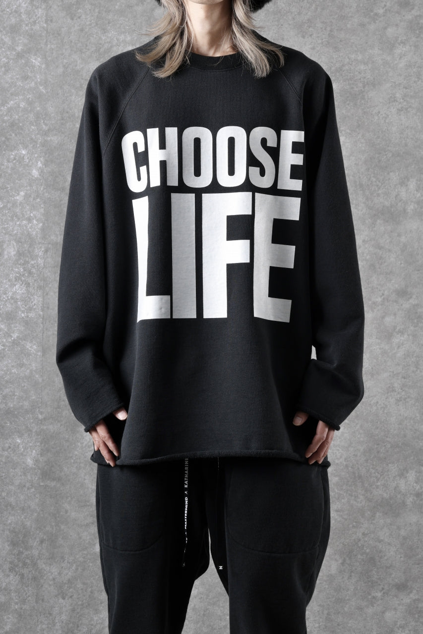 MASTERMIND WORLD x KATHARINE HAMNETT CUTOFF PULLOVER / CHOOSE LIFE