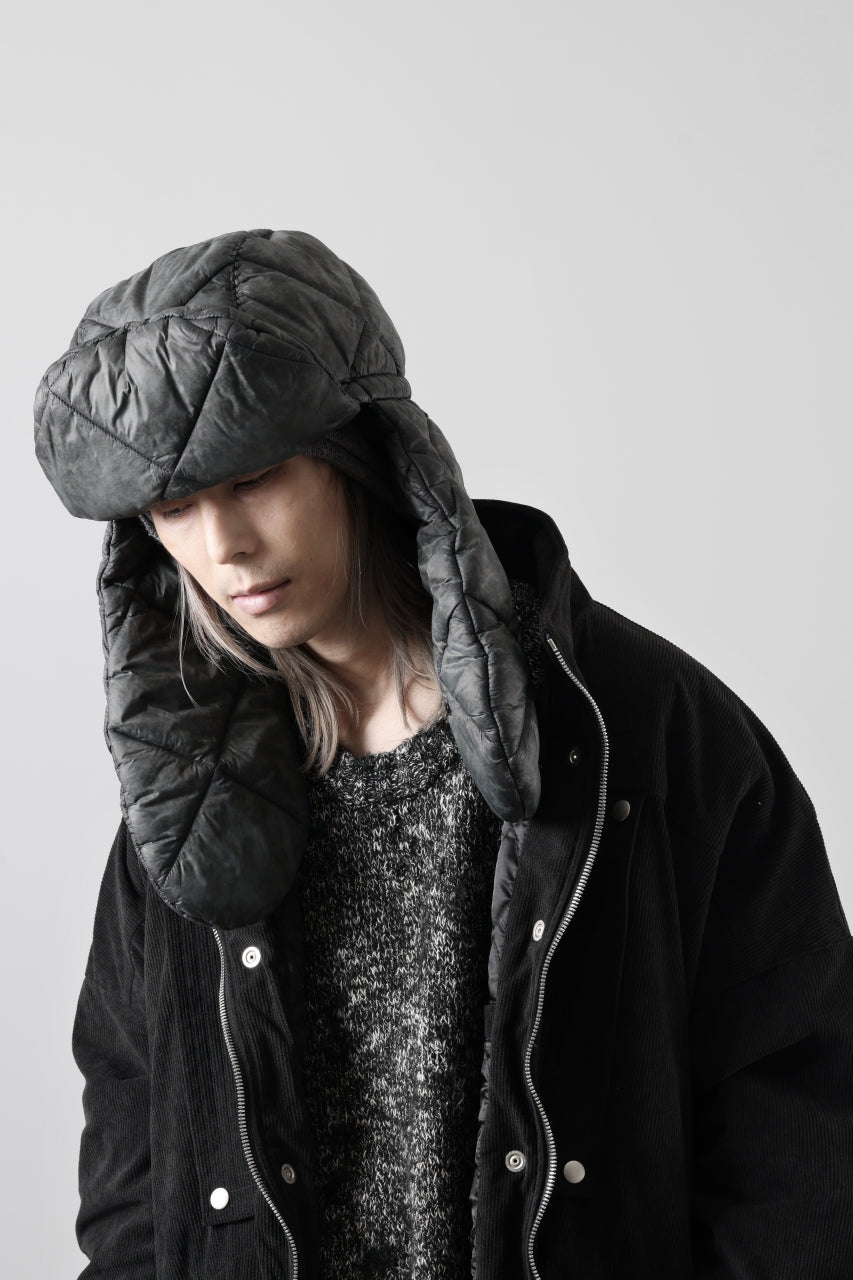 masnada QUILTED TRAPPER HAT / OVER STUFFED PAPER NYLON