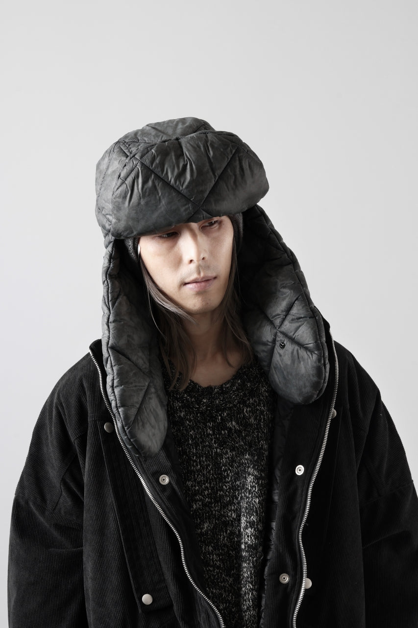 masnada QUILTED TRAPPER HAT / OVER STUFFED PAPER NYLON