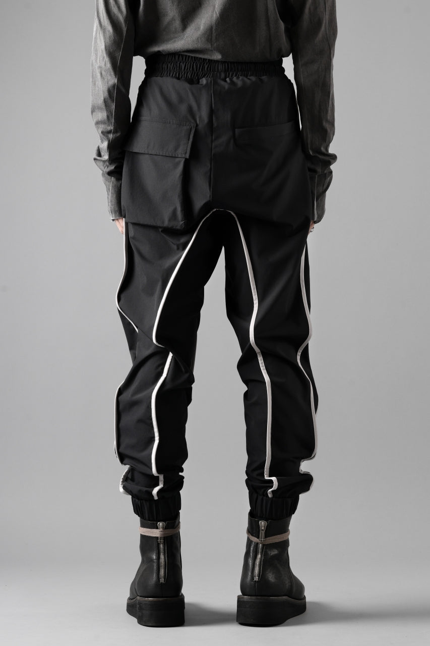 thom/krom DROP CROTCH TROUSERS / ELASTIC NYLON + REFLECTION PIPING