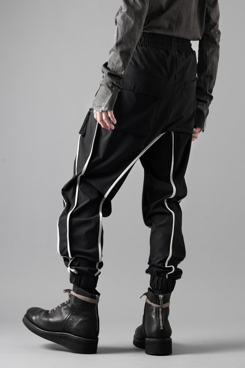 thom/krom DROP CROTCH TROUSERS / ELASTIC NYLON + REFLECTION PIPING