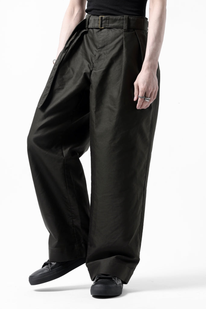 CAPERTICA 2 TUCK WIDE PANTS / GIZA COTTON MOLESKIN