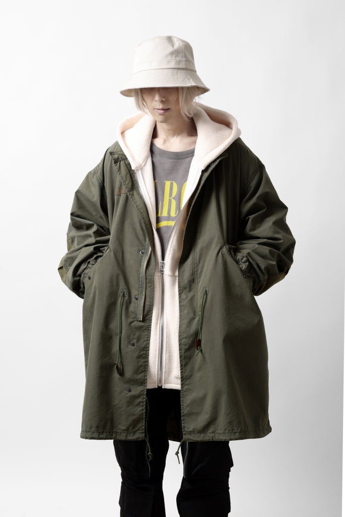 mastermind WORLD x ALPHA INDUSTRIES M-65 FISHTAIL COAT - CRAZY PANELED