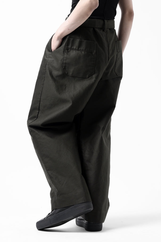 CAPERTICA 2 TUCK WIDE PANTS / GIZA COTTON MOLESKIN