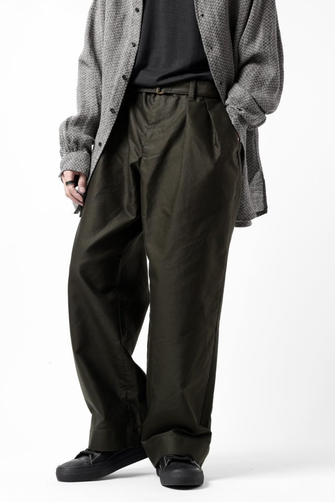 CAPERTICA 2 TUCK WIDE PANTS / GIZA COTTON MOLESKIN