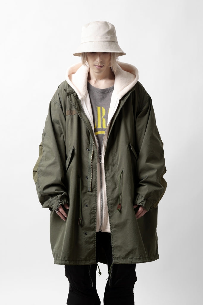 mastermind WORLD x ALPHA INDUSTRIES M-65 MODS COAT - CRAZY PANELED