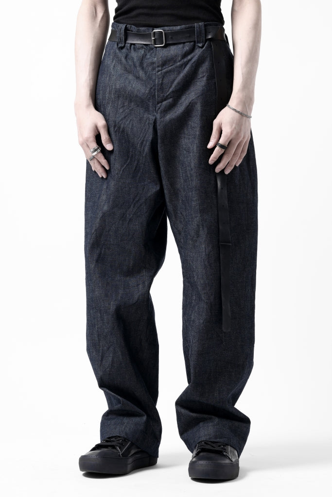 CAPERTICA WIDE SEAMLESS TROUSERS / ZIMBABWE COTTON LITE DENIM