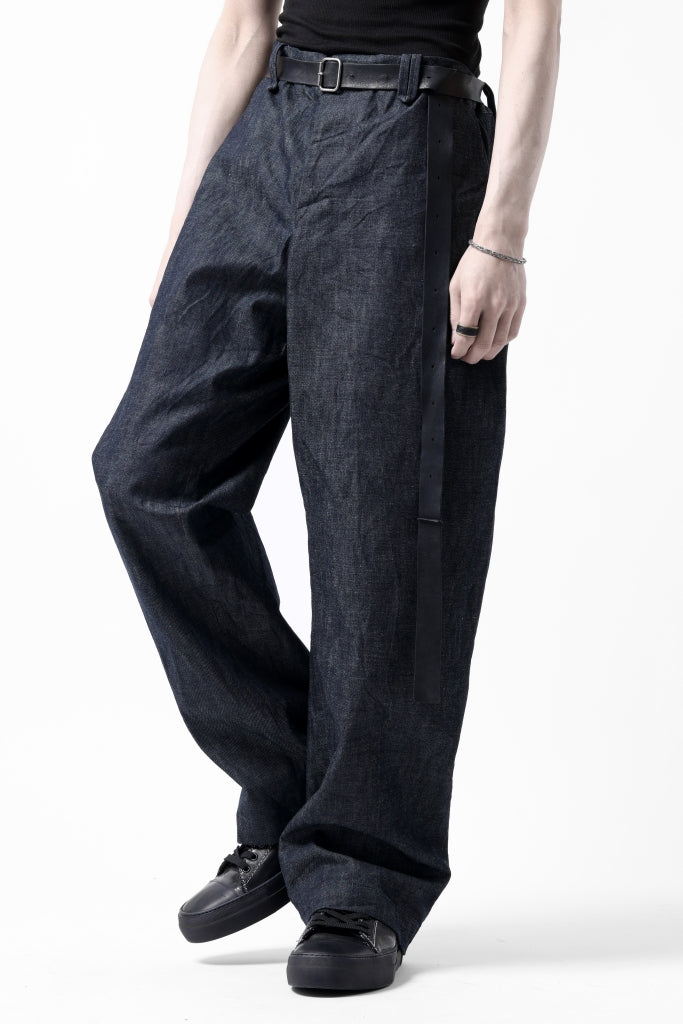 CAPERTICA WIDE SEAMLESS TROUSERS / ZIMBABWE COTTON LITE DENIM