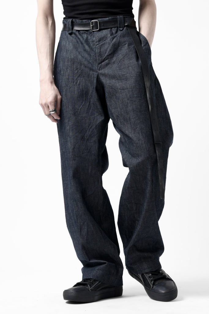 CAPERTICA WIDE SEAMLESS TROUSERS / ZIMBABWE COTTON LITE DENIM