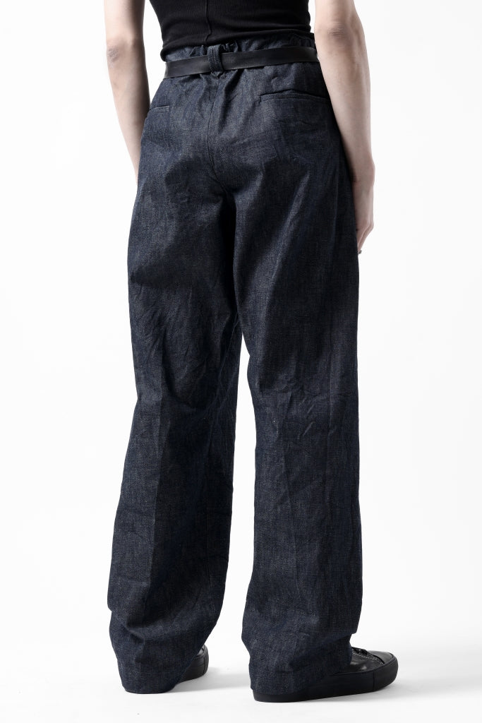 CAPERTICA WIDE SEAMLESS TROUSERS / ZIMBABWE COTTON LITE DENIM