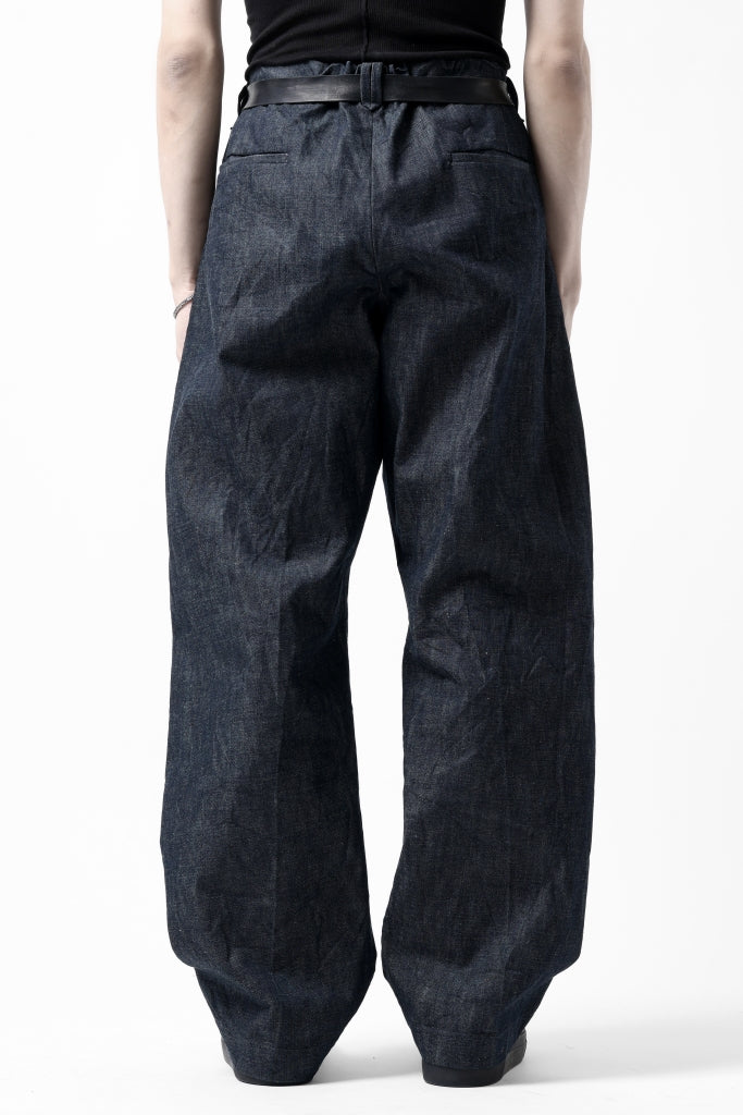 CAPERTICA WIDE SEAMLESS TROUSERS / ZIMBABWE COTTON LITE DENIM