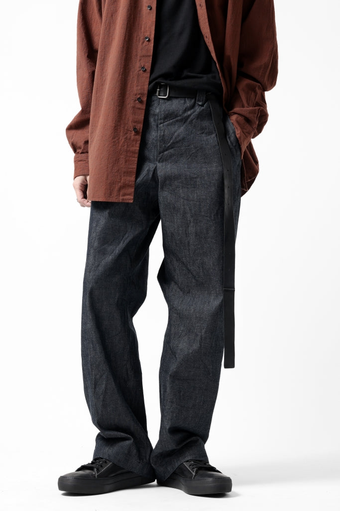 CAPERTICA WIDE SEAMLESS TROUSERS / ZIMBABWE COTTON LITE DENIM