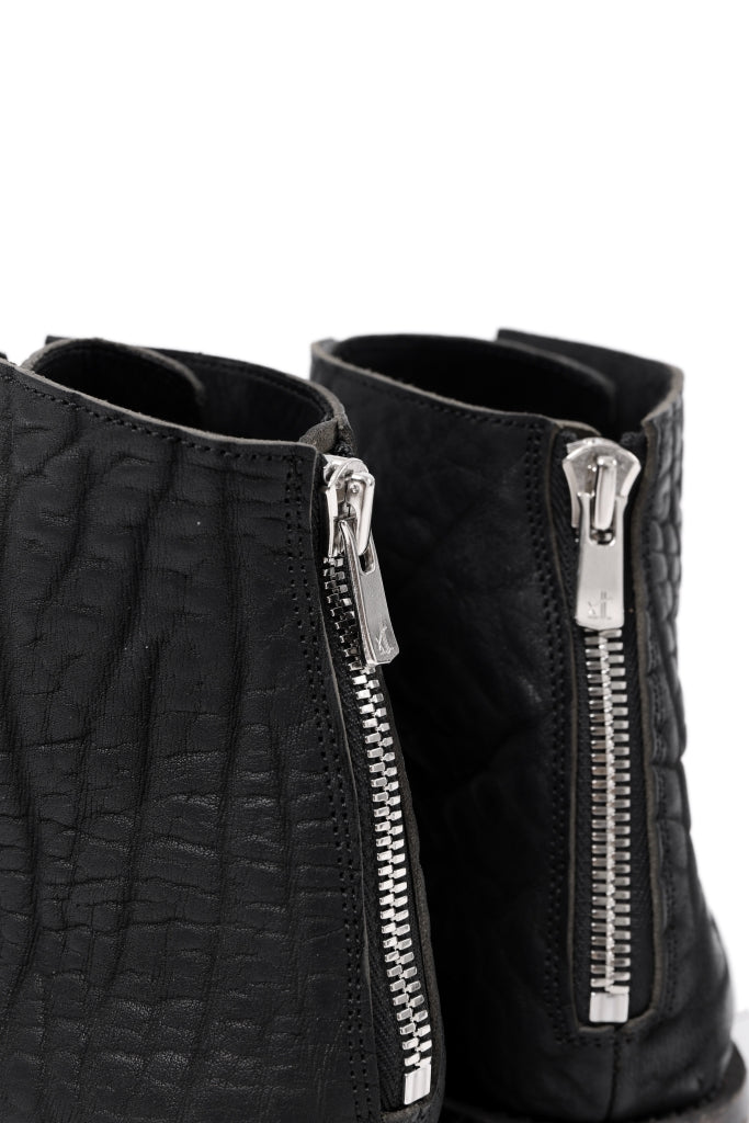 Portaille LACED UP BACK ZIP SHORT BOOTS / BULL SHRINK