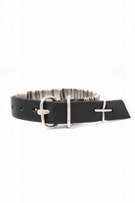 m.a+ thin silver cross studded wrist band / A-F2BL1/ GR2,0