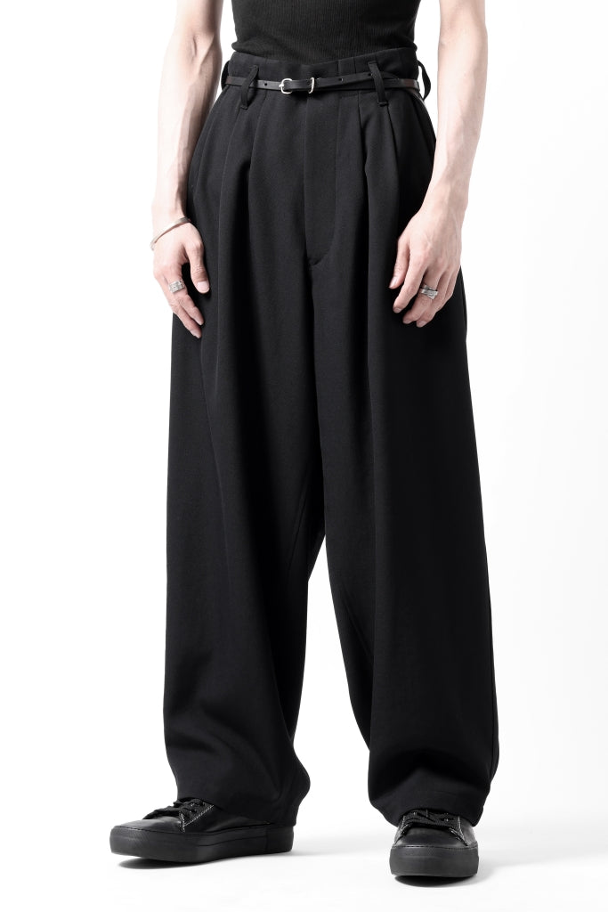 Y's for men 3TUCKS WIDE TAPERED PANTS / CLASSIC WOOL GABADINE