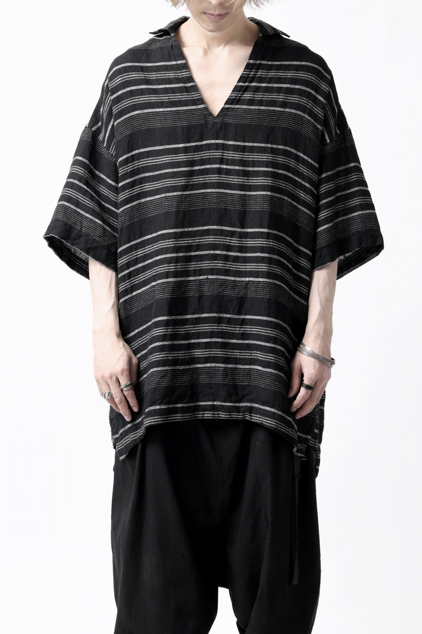 _vital half collar tunica tops / random border linen