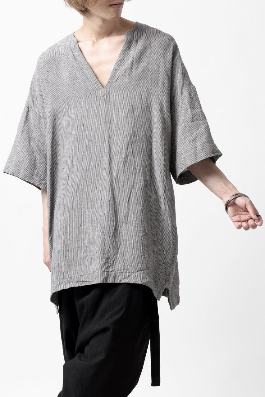 _vital exclusive minimal tunica tops / thin stripe soft linen