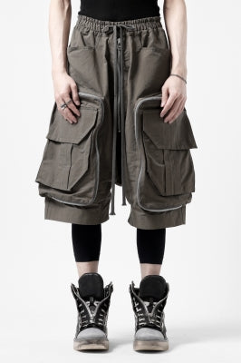 A.F ARTEFACT RADICAL-ZIP MILITARY SARROUEL SHORTS